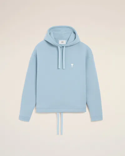Ami Alexandre Mattiussi Blue Cotton Ami De Coeur Hoodie Blue