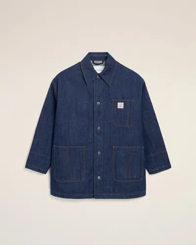 Ami Alexandre Mattiussi Blue Cotton Ami Paris Heritage Label Worker Jacket Blue In Purple
