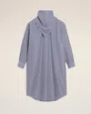 Ami Alexandre Mattiussi Ami Paris Blue Striped Poplin Shirt With Scarf Women In Blue