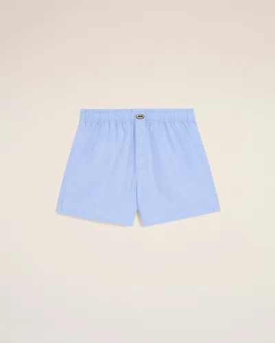 Ami Alexandre Mattiussi Blue Cotton Boxer With Ami Patch Blue