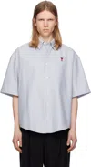 Ami Alexandre Mattiussi Ami Paris  Light Blue Cotton Button-down Shirt