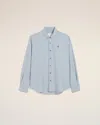 Ami Alexandre Mattiussi Blue Cotton Button-down Ami De Cœur Shirt Blue In Blue Note