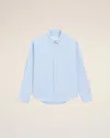 Ami Alexandre Mattiussi Striped Long-sleeve Shirt In Blue