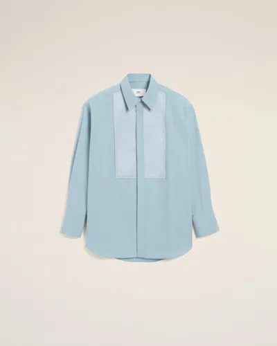 Ami Alexandre Mattiussi Blue Cotton Oversized Shirt  Blue