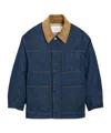 Ami Alexandre Mattiussi Ami Paris Indigo Blue Cotton Padded Worker Jacket In Blue