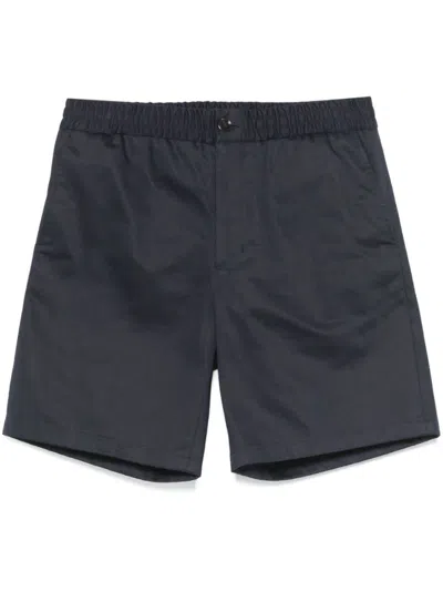 AMI ALEXANDRE MATTIUSSI BLUE COTTON SHORTS