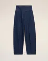 Ami Alexandre Mattiussi Blue Cotton Wrapped Belted Ballon Fit Jeans Blue In Blue