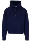 Ami Alexandre Mattiussi Blue Hoodie Sweatshirts Blue In Blue