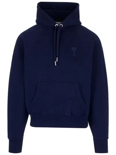 Ami Alexandre Mattiussi Blue Hoodie Sweatshirts Blue