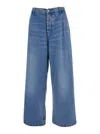Ami Alexandre Mattiussi Ami Paris Men Blue Jeans With Belt Loops And Wide Leg In Denim Man In Blue