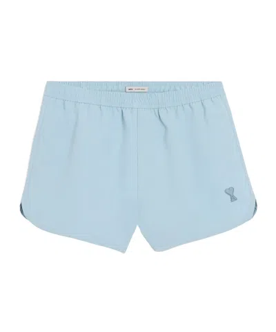 AMI ALEXANDRE MATTIUSSI BLUE PLAIN SWIMSHORT