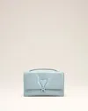 Ami Alexandre Mattiussi Blue Smooth Leather Voulez Vous Bag Blue In Blue