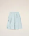 Ami Alexandre Mattiussi Blue Taffetas Midi Corolla Skirt Blue