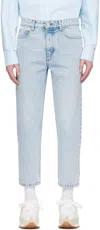 Ami Alexandre Mattiussi Blue Tapered-fit Jeans In Bleu Javel/448
