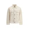 Ami Alexandre Mattiussi Classic Denim Jacket With Structured Silhouette In White