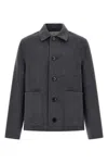 Ami Alexandre Mattiussi Wool Buttoned Jacket In Gray