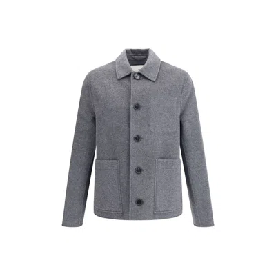 Ami Alexandre Mattiussi Ami Paris Men Boutonne Wool Jacket In Gray