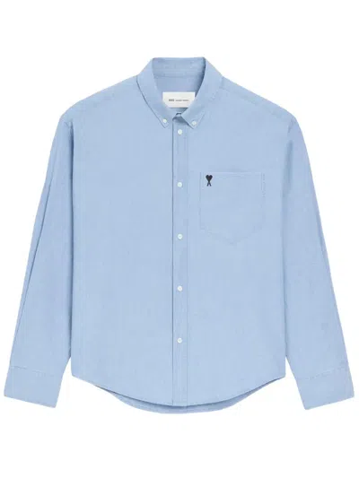 Ami Alexandre Mattiussi Boxy Adc Shirt In Blue