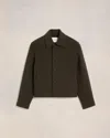 Ami Alexandre Mattiussi Boxy Buttoned Jacket In Dark Coffee