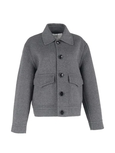 Pre-owned Ami Alexandre Mattiussi Boxy Fit Double-face Jacket In Gray