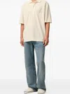 Ami Alexandre Mattiussi White Polo Shirt With Adc Patch Logo In Cotton Uomo In Neutral