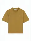 Ami Alexandre Mattiussi Boxy-fit Short-sleeved T-shirt With Subtle Logo In Gold