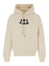 Ami Alexandre Mattiussi Ami Men Cream Cotton Sweatshirt In White