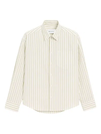 Ami Alexandre Mattiussi Boxy Long Sleeves Shirt Button Down Collar And In White