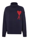 Ami Alexandre Mattiussi Ami Paris Boxy Red Adc Sweater In Azul