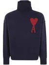 AMI ALEXANDRE MATTIUSSI BOXY RED ADC SWEATER,UKS406.018