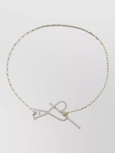 Ami Alexandre Mattiussi Brass Chain Bracelet In Pink