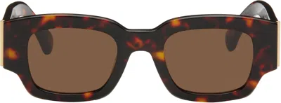 Ami Alexandre Mattiussi Brown 75001 Sunglasses In 955 Shell