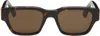 Ami Alexandre Mattiussi Brown 75009 Sunglasses In 955 Shell