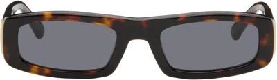 Ami Alexandre Mattiussi Brown 75010 Sunglasses In 955 Shell