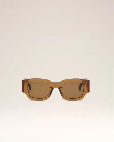 Ami Alexandre Mattiussi Brown Acetate 75001 Sunglasses Yellow