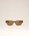 Ami Alexandre Mattiussi Brown Acetate 75009 Sunglasses Yellow