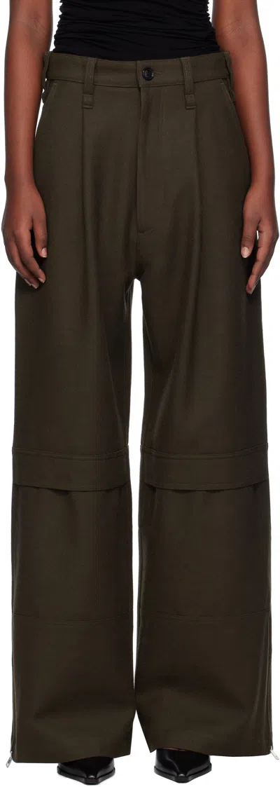 Ami Alexandre Mattiussi Brown Cargo Trousers