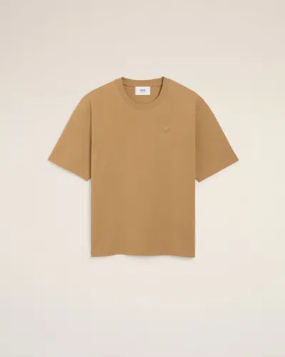 Ami Alexandre Mattiussi Brown Cotton Ami De Coeur Cosy Fit T-shirt Brown