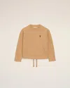 Ami Alexandre Mattiussi Brown Cotton Ami De Coeur Crewneck Sweatshirt Brown In Brown