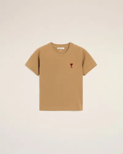 Ami Alexandre Mattiussi Brown Cotton Ami De Coeur T-shirt Brown