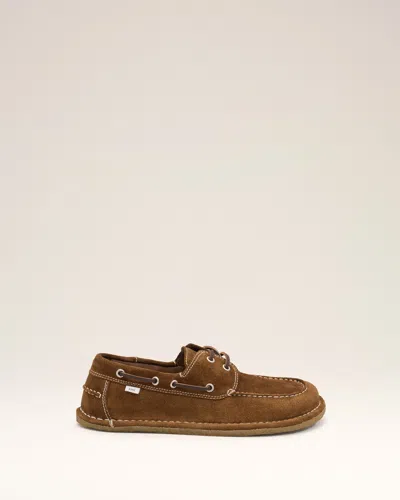 Ami Alexandre Mattiussi Brown Cow Leather Boat Shoes Brown