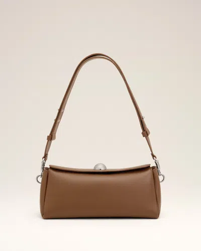 Ami Alexandre Mattiussi Brown Cow Leather Carrousel Bag Brown