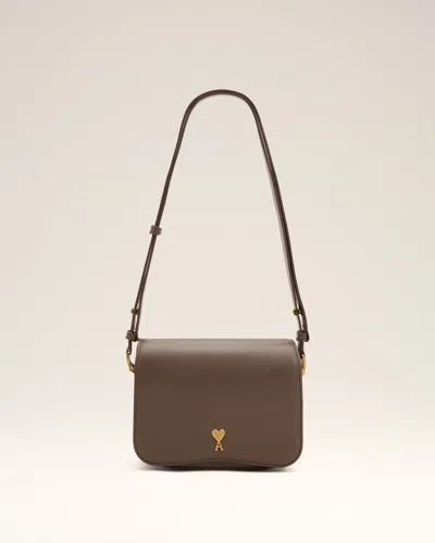 Ami Alexandre Mattiussi Brown Cowhide Leather Paris Paris Bag Brown In Gray