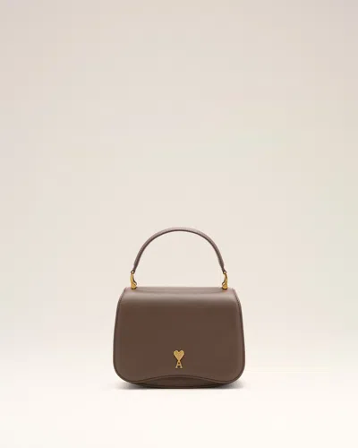 Ami Alexandre Mattiussi Brown Cowhide Leather Paris Paris Top Handle Bag Brown