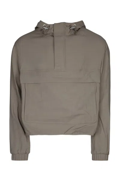 Ami Alexandre Mattiussi Brown Hooded Windbreaker