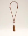 Ami Alexandre Mattiussi Brown Leather Ami Pompom Keyring Brown In Brown