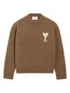 Ami Alexandre Mattiussi Brown Alpaca Ami De Coeur Crewneck Sweater Brown In Brown