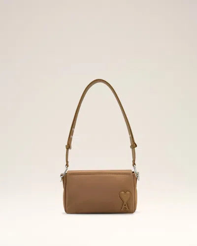 Ami Alexandre Mattiussi Brown Nylon Canvas Marcel Lunch Box Bag Brown