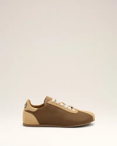 Ami Alexandre Mattiussi Brown Nylon Soft Sneakers Brown In Glazed Brown