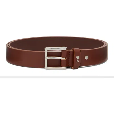 Ami Alexandre Mattiussi Brown Paris Paris 30mm Belt In 201 Cognac
